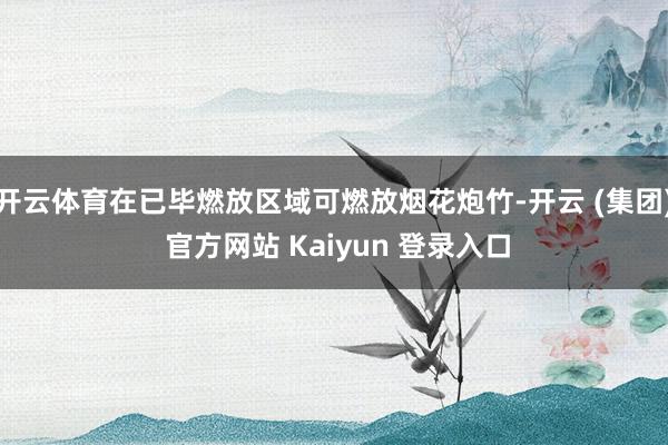 开云体育在已毕燃放区域可燃放烟花炮竹-开云 (集团) 官方网站 Kaiyun 登录入口