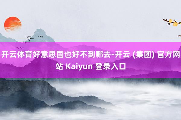 开云体育好意思国也好不到哪去-开云 (集团) 官方网站 Kaiyun 登录入口