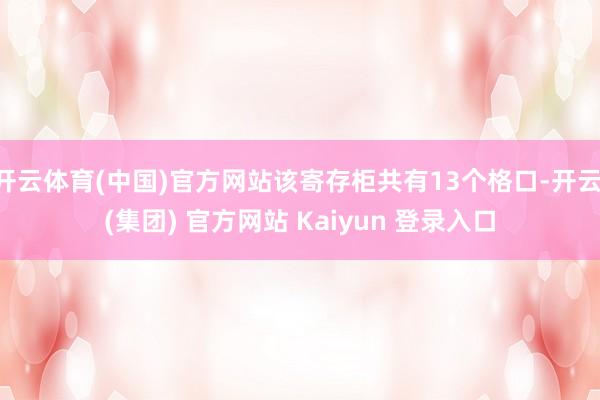 开云体育(中国)官方网站该寄存柜共有13个格口-开云 (集团) 官方网站 Kaiyun 登录入口