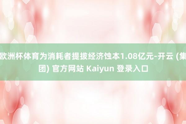 欧洲杯体育为消耗者提拔经济蚀本1.08亿元-开云 (集团) 官方网站 Kaiyun 登录入口