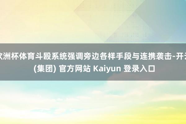 欧洲杯体育斗殴系统强调旁边各样手段与连携袭击-开云 (集团) 官方网站 Kaiyun 登录入口